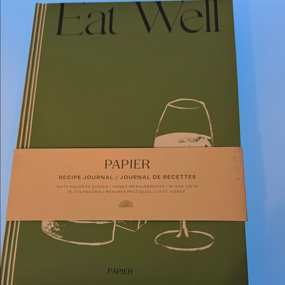 Eat Well Papier Green Recipe Journal Book - Picture 10 of 10